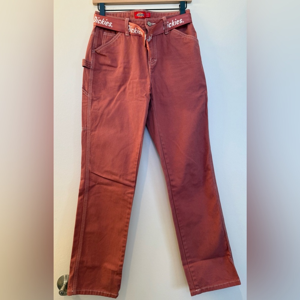 Dickies Women’s Relaxed Fit Carpenter Pants (Pink)